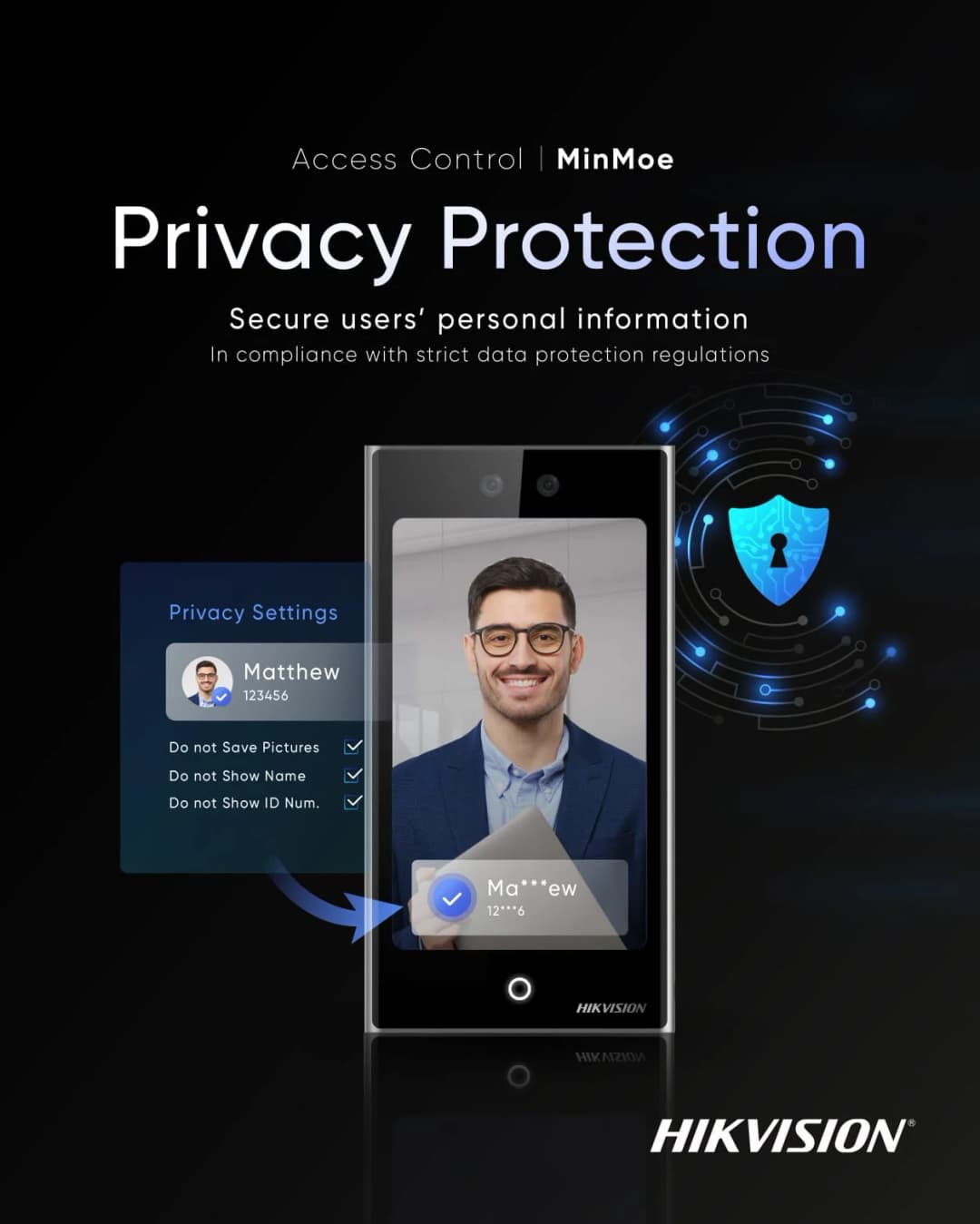 HIKVision U673 Privacy Protection ปกป้องข้อมูลส่วนบุคคล ไม่บันทึกรูปภาพ ซ่อนชื่อ