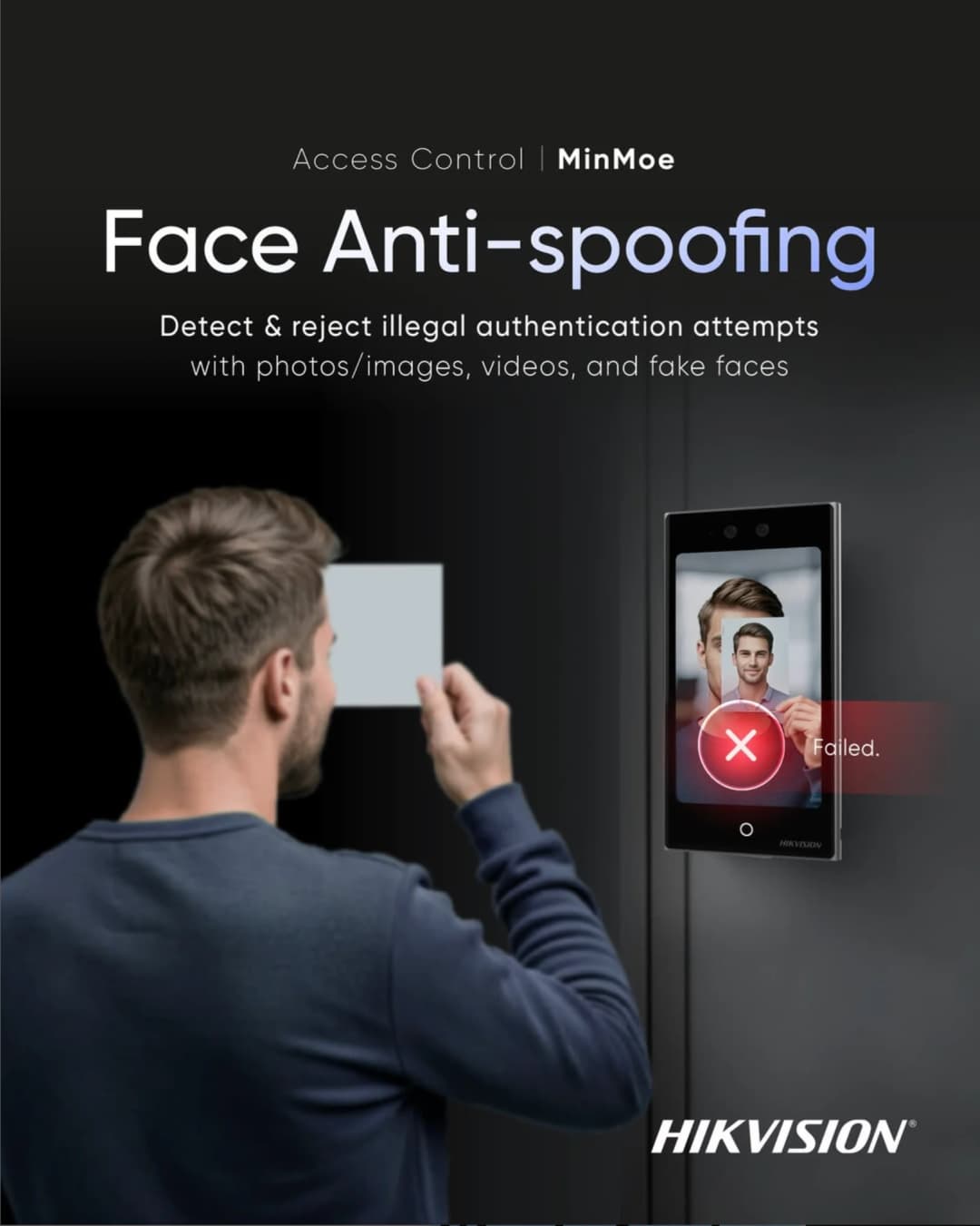 HIKVision U673 Face Anti-Spoofing ตรวจจับการปลอมแปลงใบหน้าด้วยรูปถ่ายหรือวิดีโอ