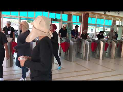 ผลงานการติดตั้งประตูกั้นปีกผีเสื้อ FLAP GATE