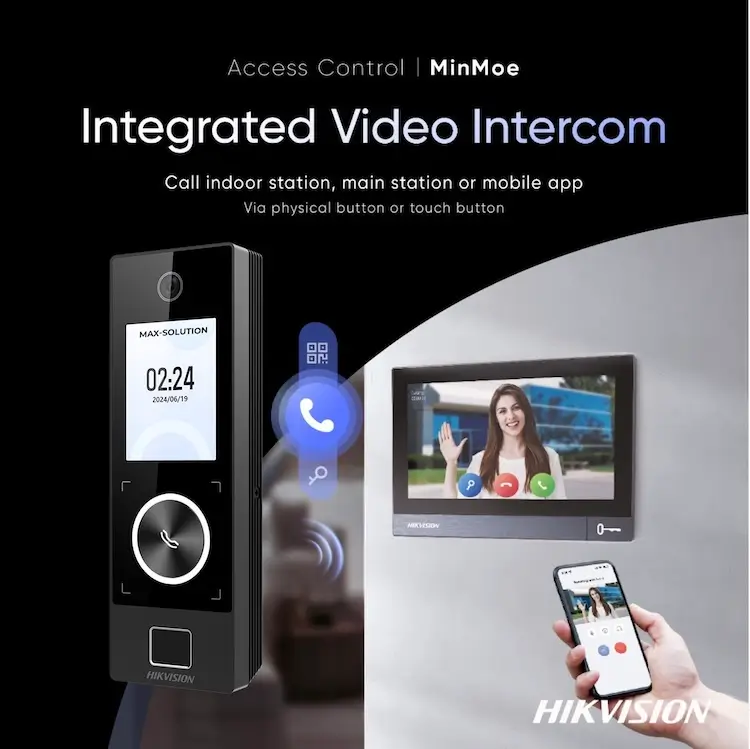 เครื่องสแกนใบหน้า H323 HIKVision เชื่อมต่อ Video Intercom ระบบ Access Control