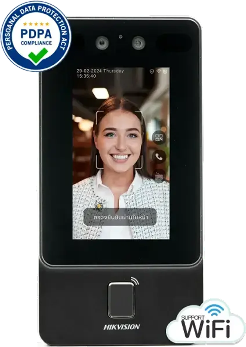 H342 เครื่องสแกนใบหน้า HIKVision ติดตั้งควบคุมประตู