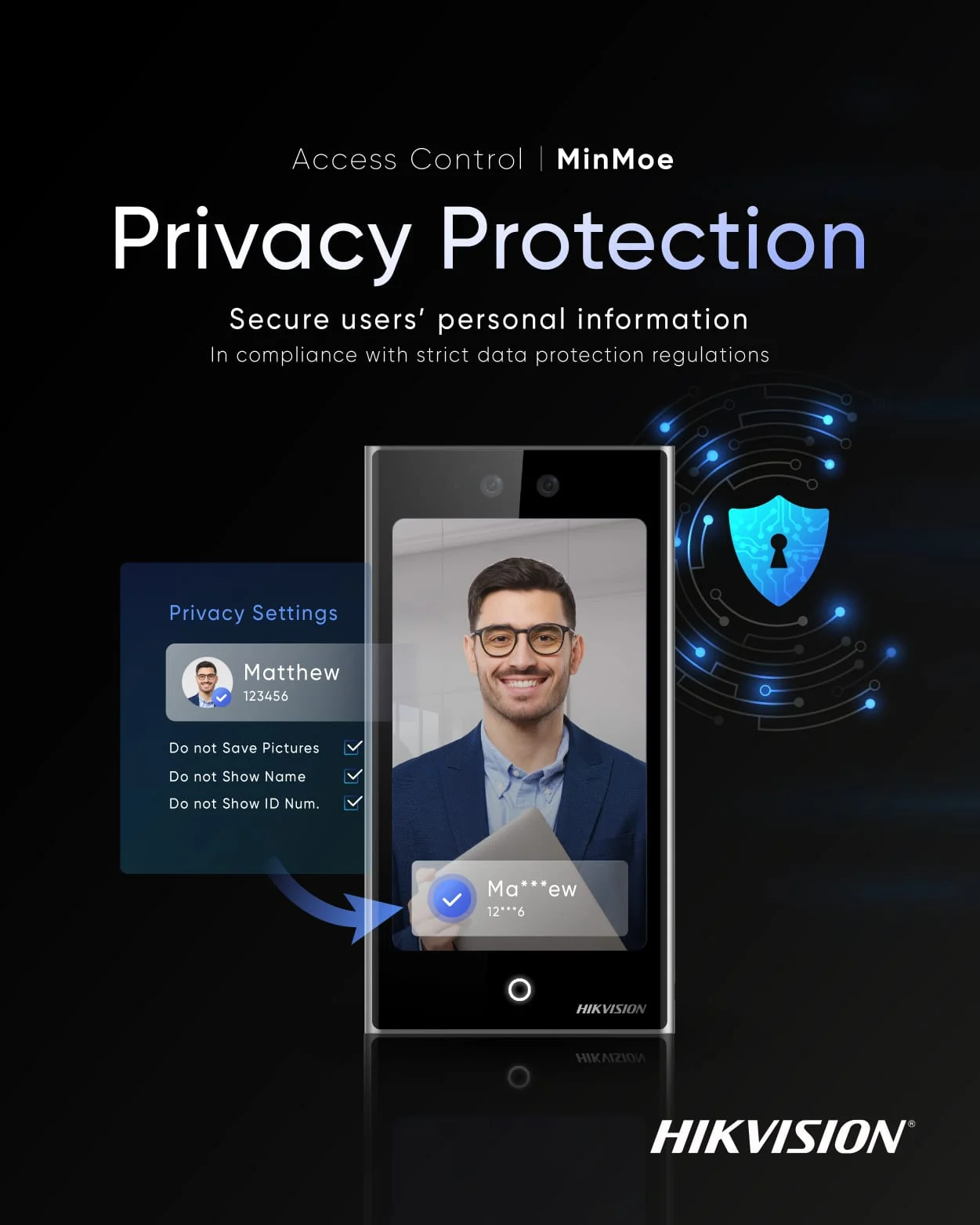 HIKVision U673 Privacy Protection ปกป้องข้อมูลส่วนบุคคล ไม่บันทึกรูปภาพ ซ่อนชื่อ